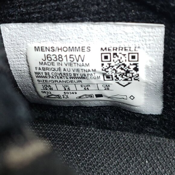 Merrell Mens Size 10 Wide Slip-On Shoes Black Suede Trail Hiking - Picture 9 of 9